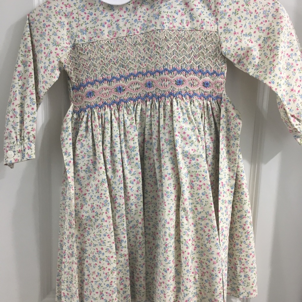 Petite Palace Smocked floral 3T girls dress